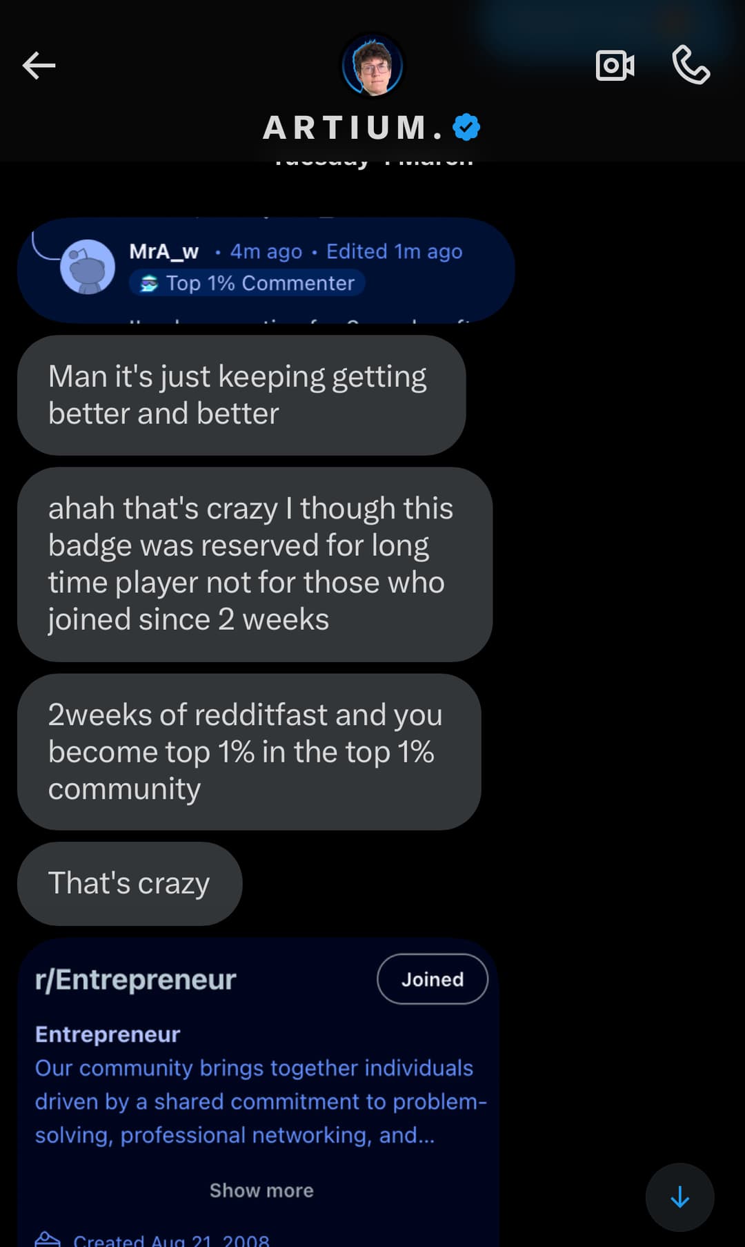 artiumR review for Redditfa.com